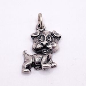 Sterling Silver Dog Charm Pendant